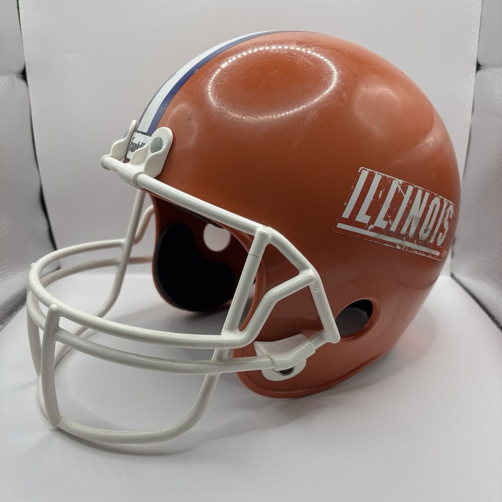 Vintage Franklin Illinois Fighting Illini Youth Football Helmet NCAA Decor